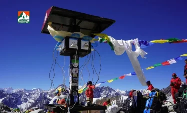 Charging station in everest three pass trek