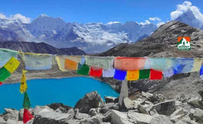 view from everest three pass trek, Renjo la pass trek