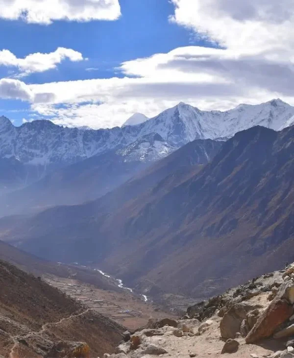 view from everest three pass trek